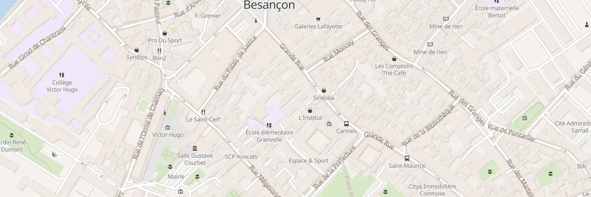 Plan du 72 Gr Grande Rue à Besançon