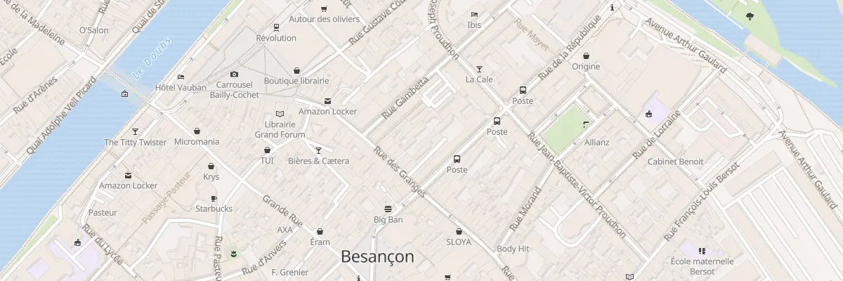 Plan du 21 Rue des Granges à Besançon