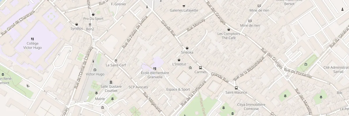 Plan du 74 Gr Grande Rue à Besançon