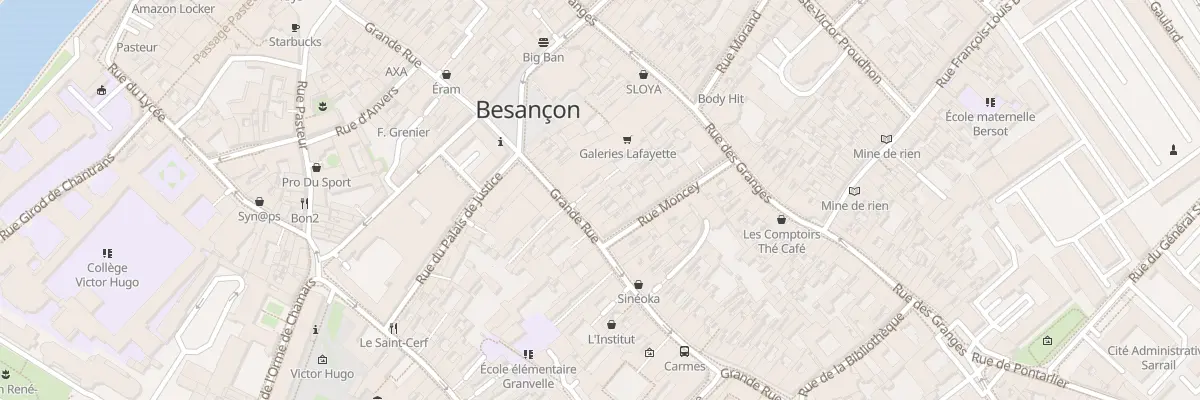 Plan du 75 Gr Grande Rue à Besançon