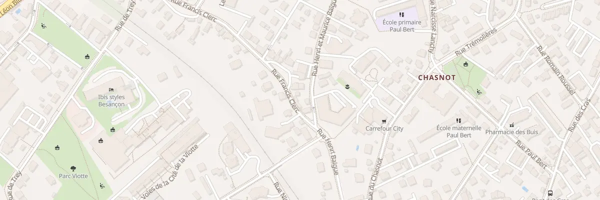 Plan du 2 Rue Francis Clerc à Besançon