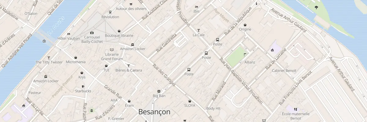 Plan du 23 Rue des Granges à Besançon