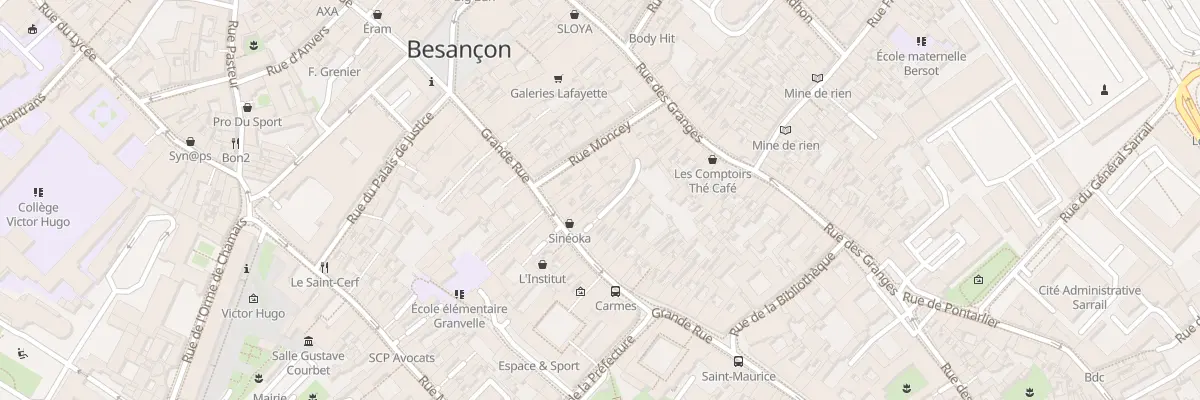 Plan du 89 Gr Grande Rue à Besançon