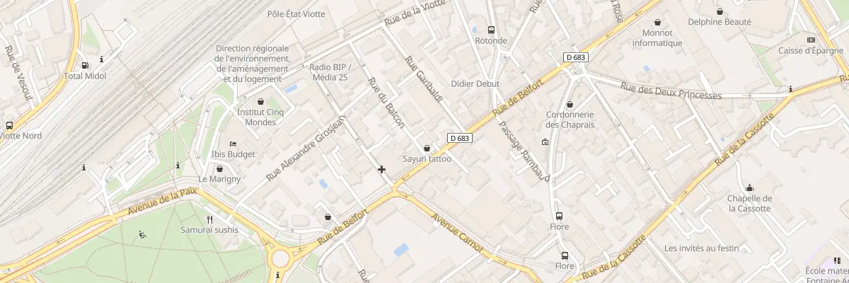 Plan du 17 Rue de Belfort à Besançon
