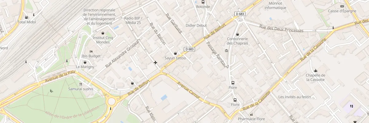 Plan du 10 Rue de Belfort à Besançon