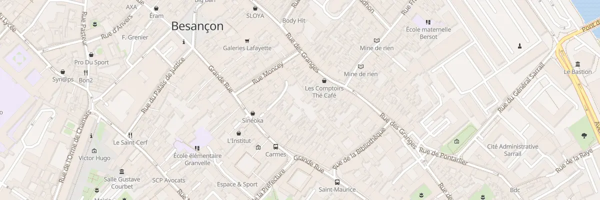 Plan du 91 Grande-Rue à Besançon