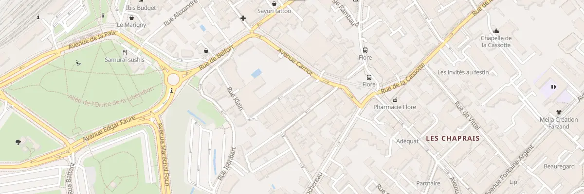 Plan du 3 Rue Klein à Besançon