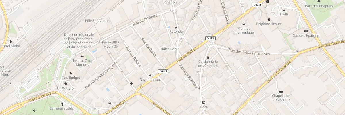 Plan du 1 Rue du Chasnot à Besançon
