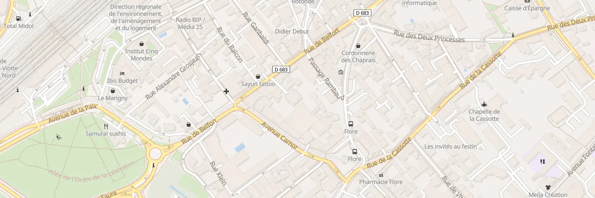 Plan du 12B Rue de Belfort à Besançon