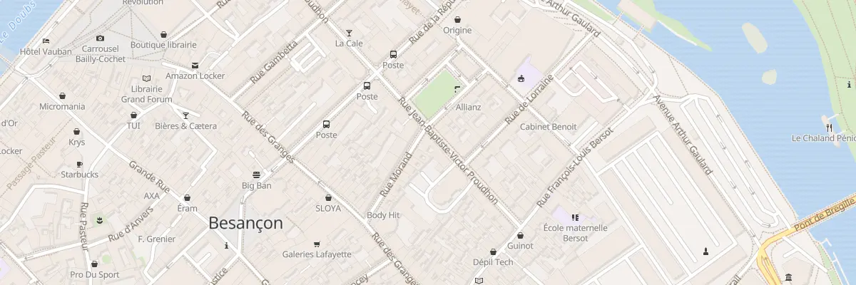 Plan du 16 Rue Morand à Besançon