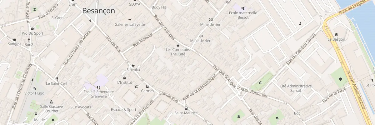 Plan du 80 Rue des Granges à Besançon