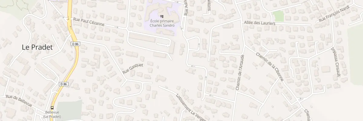 Plan du 262 Rue Adrien Pelegrin au Pradet