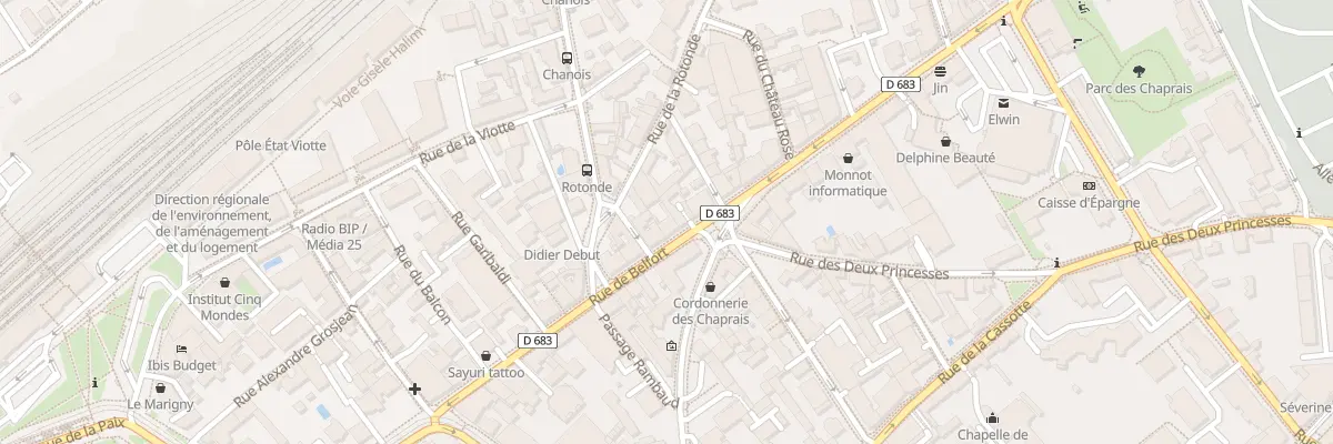Plan du 33 Rue de Belfort à Besançon