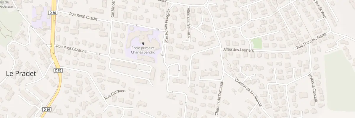 Plan du 350 Rue Adrien Pelegrin au Pradet