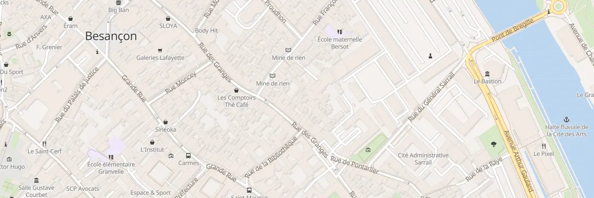 Plan du 85 Rue des Granges à Besançon