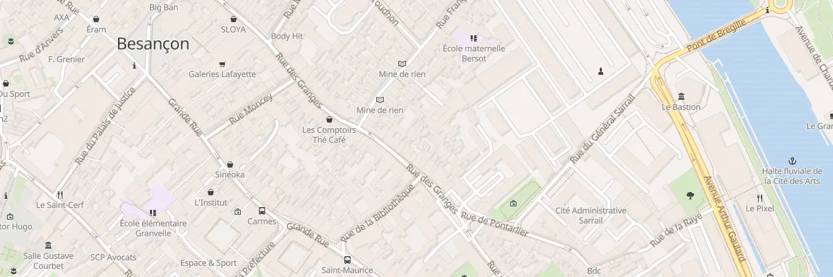 Plan du 87 Rue des Granges à Besançon