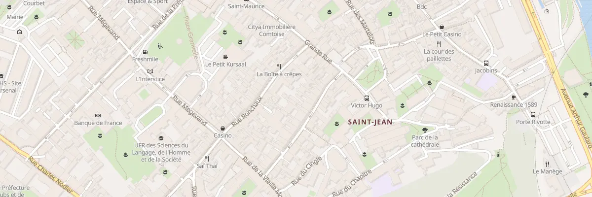 Plan du 16 Rue Ernest Renan à Besançon