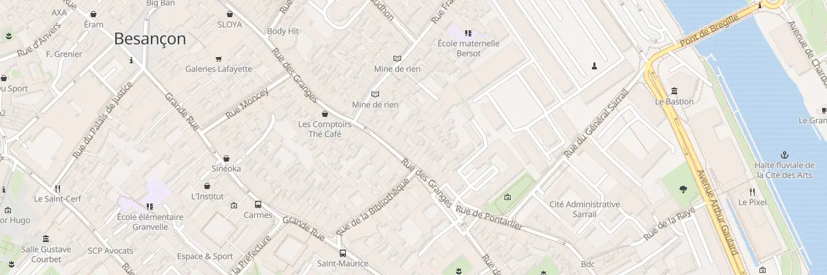 Plan du 89 Rue des Granges à Besançon