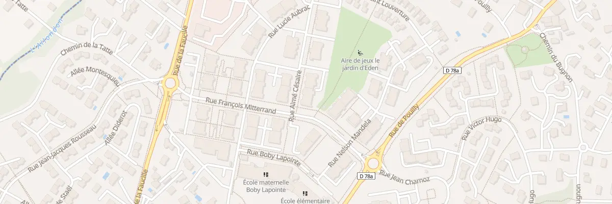 Plan du 100 Rue Aimé Césaire à Saint-Genis-Pouilly