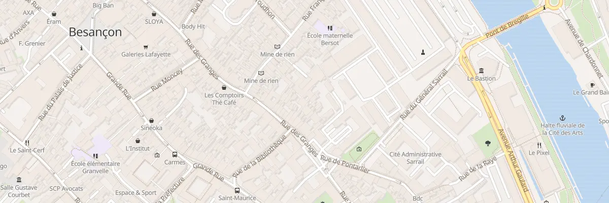 Plan du 95 Rue des Granges à Besançon