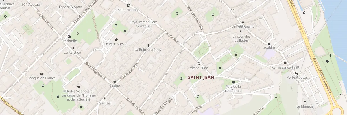 Plan du 6 Rue Ernest Renan à Besançon