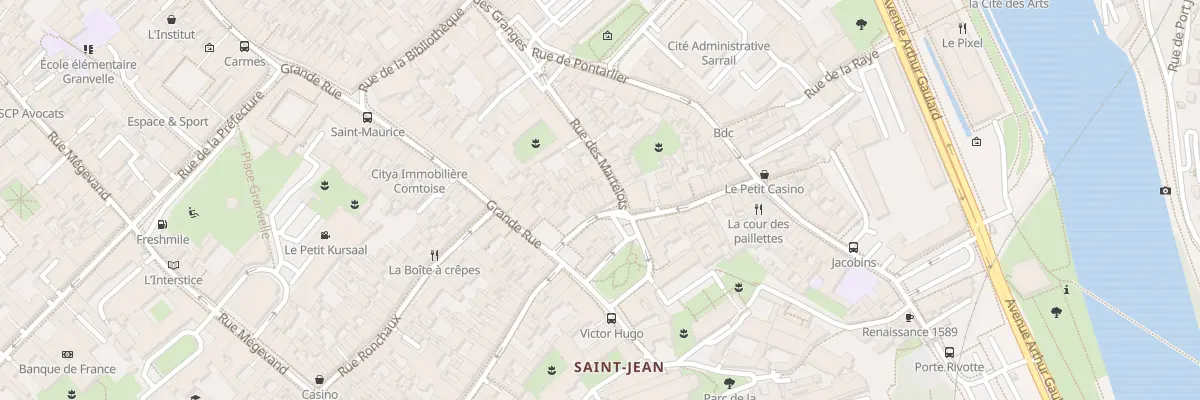 Plan du 13 Rue Victor Hugo à Besançon