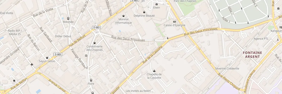 Plan du 6 Rue Just Becquet à Besançon