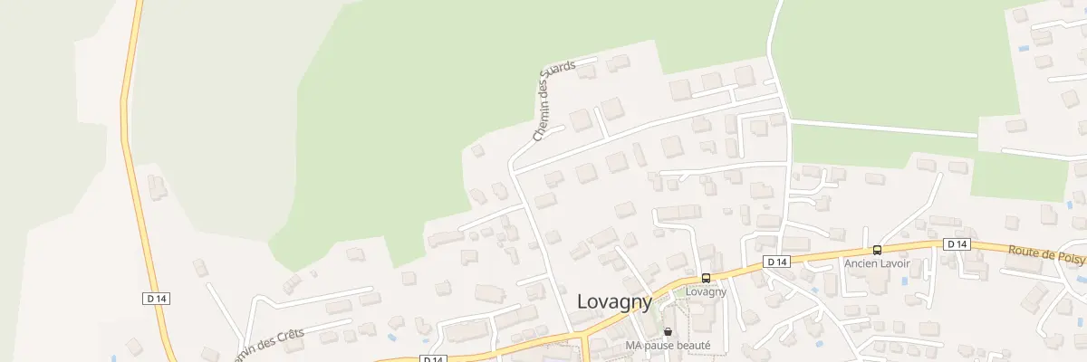 Plan du 124 Che des Suards à Lovagny