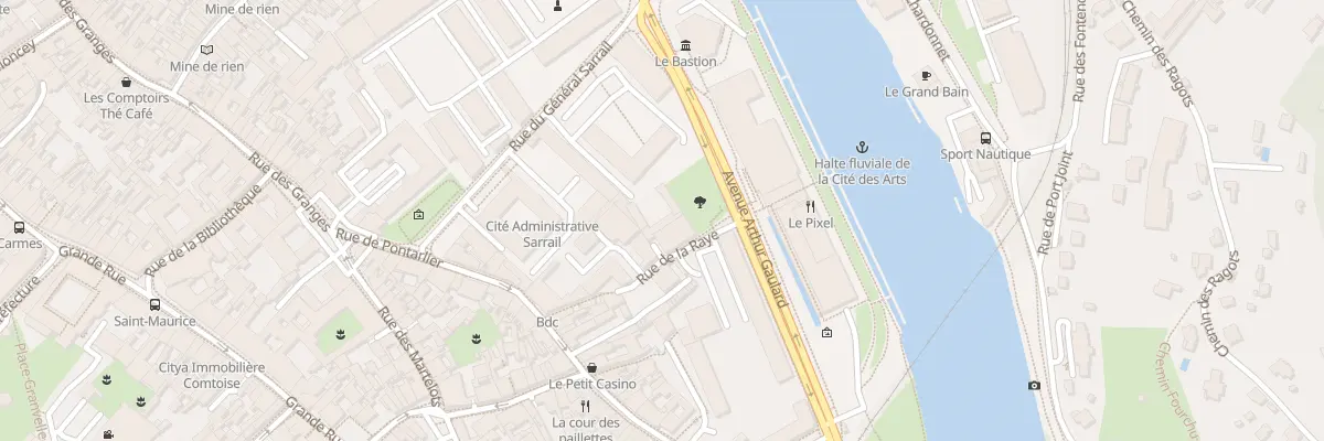 Plan du 1 Rue de la Raye à Besançon