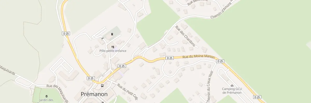 Plan du 58 Rue du Moine Manon à Prémanon