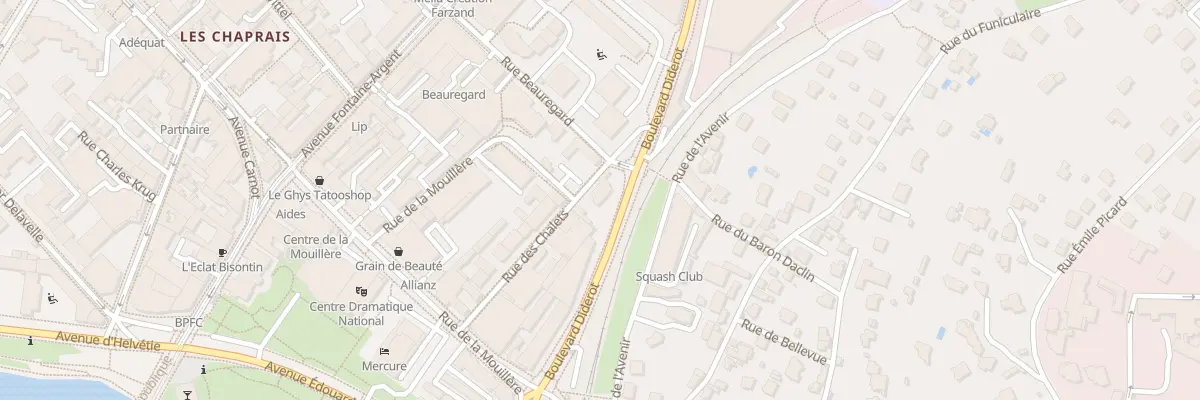 Plan du 1 Rue Beauregard à Besançon
