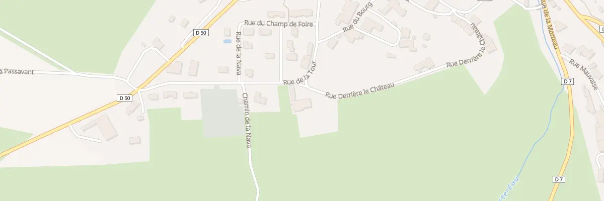 Plan du 7 Rue Derrière le Château à Passavant-la-Rochère