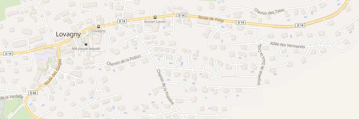 Plan du 61 Che des Grands Champs à Lovagny