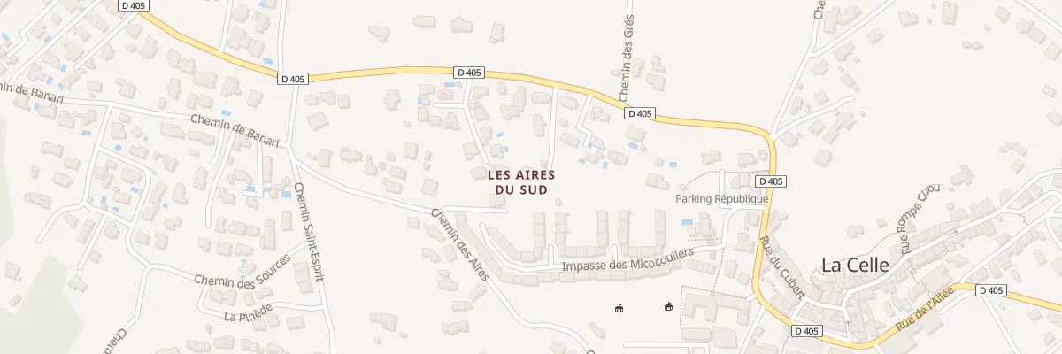 Plan du 2840 Les Aires à La Celle