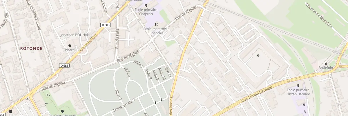 Plan du 7 Rue des Jardins à Besançon