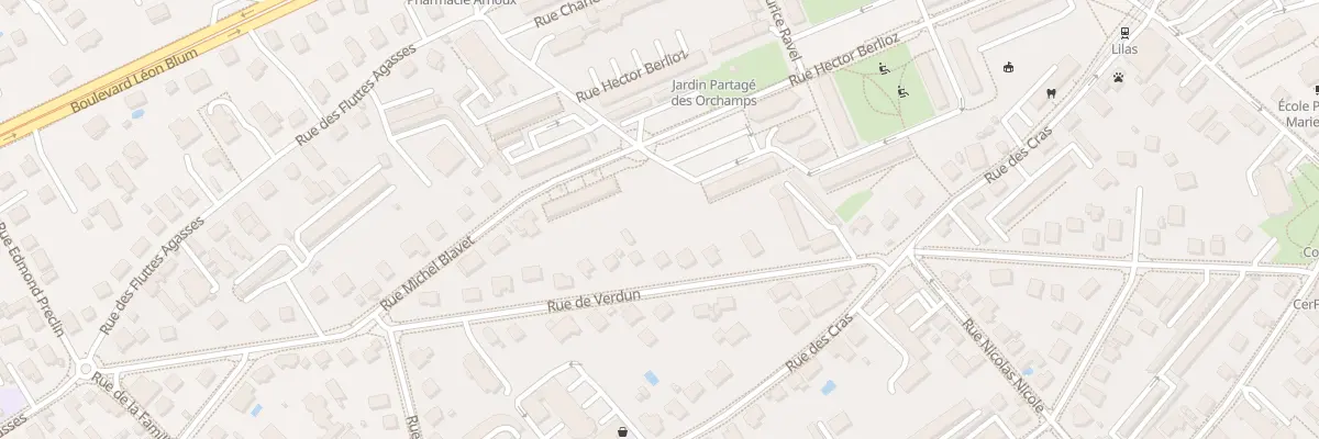 Plan du 10 Rue de Verdun à Besançon