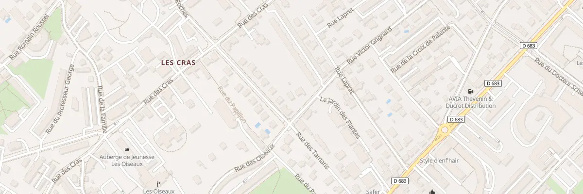Plan du 23 Rue des Oiseaux à Besançon