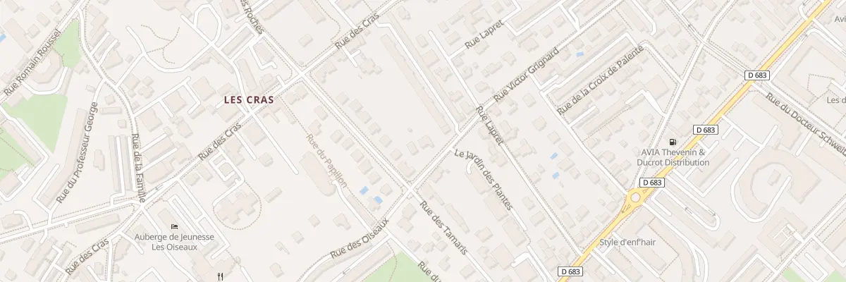 Plan du 25 Rue des Oiseaux à Besançon