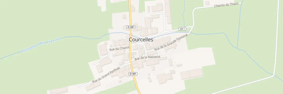 Plan du 1 Rue de l’Eglise à Courcelles