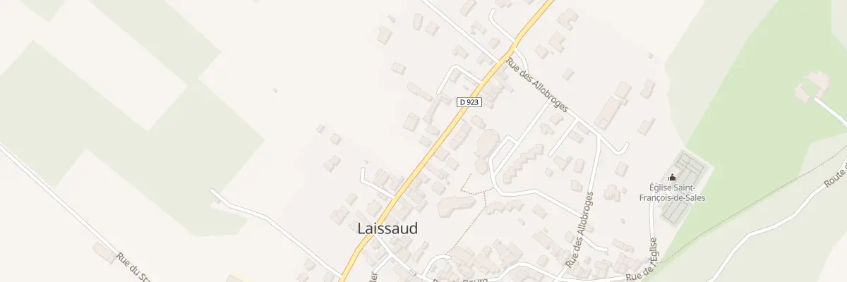 Plan du 521 Rd 923 à Laissaud