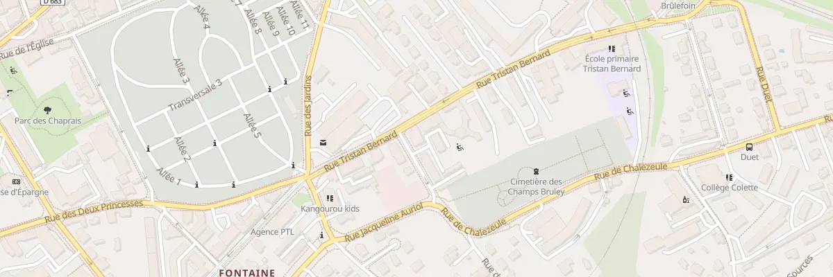 Plan du 1 Rue de Chalezeule à Besançon