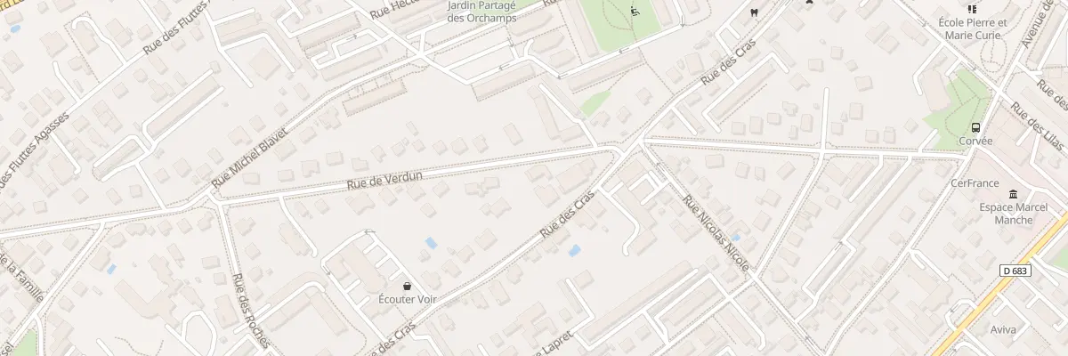 Plan du 3 Rue de Verdun à Besançon
