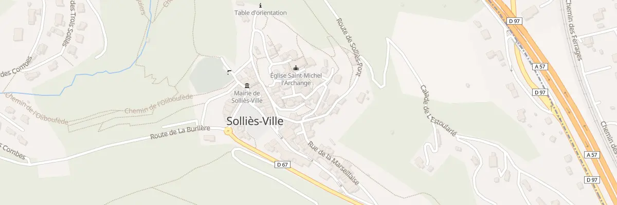 Plan du 9100 Rue des Freres Mauniers à Solliès-Ville