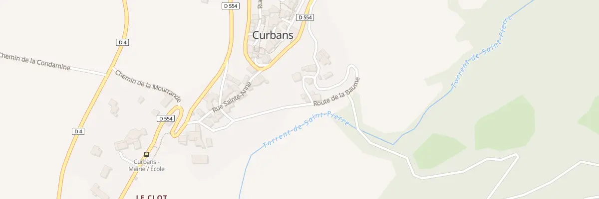Plan du 215 Rte de la Baume à Curbans