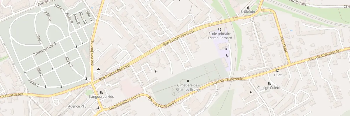 Plan du 16 Rue Tristan Bernard à Besançon