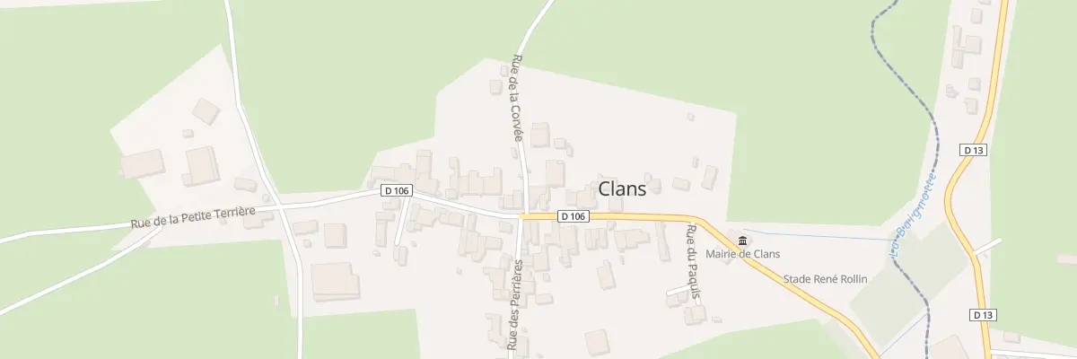 Plan du 22 Rue des Fontaines à Clans