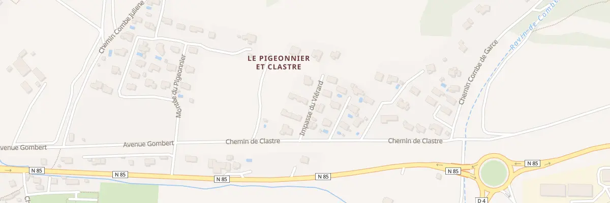 Plan du 8 Le Pigeonnier et Clastre à Malijai