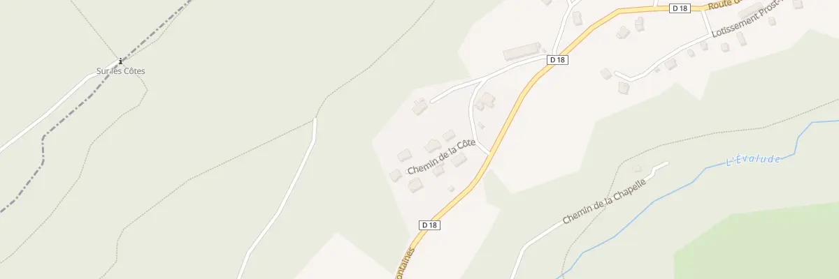 Plan du 42 Che de la Cote à Bellefontaine