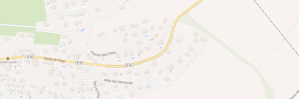Plan du 190 Che des Tates à Lovagny
