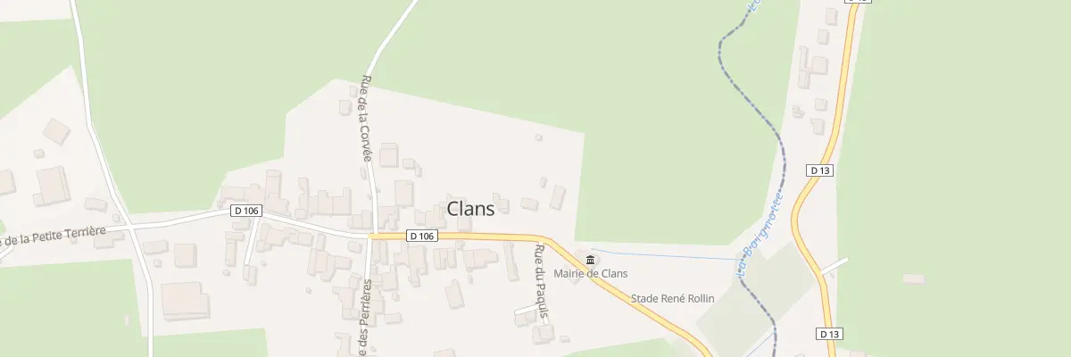 Plan du 8 Rue des Fontaines à Clans